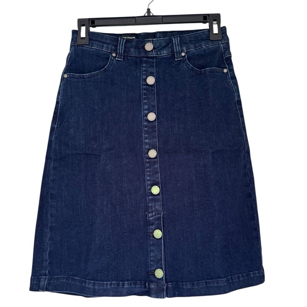 Universal Standard Ang Denim Buttons Down Skirt Size 4XS (00-0)